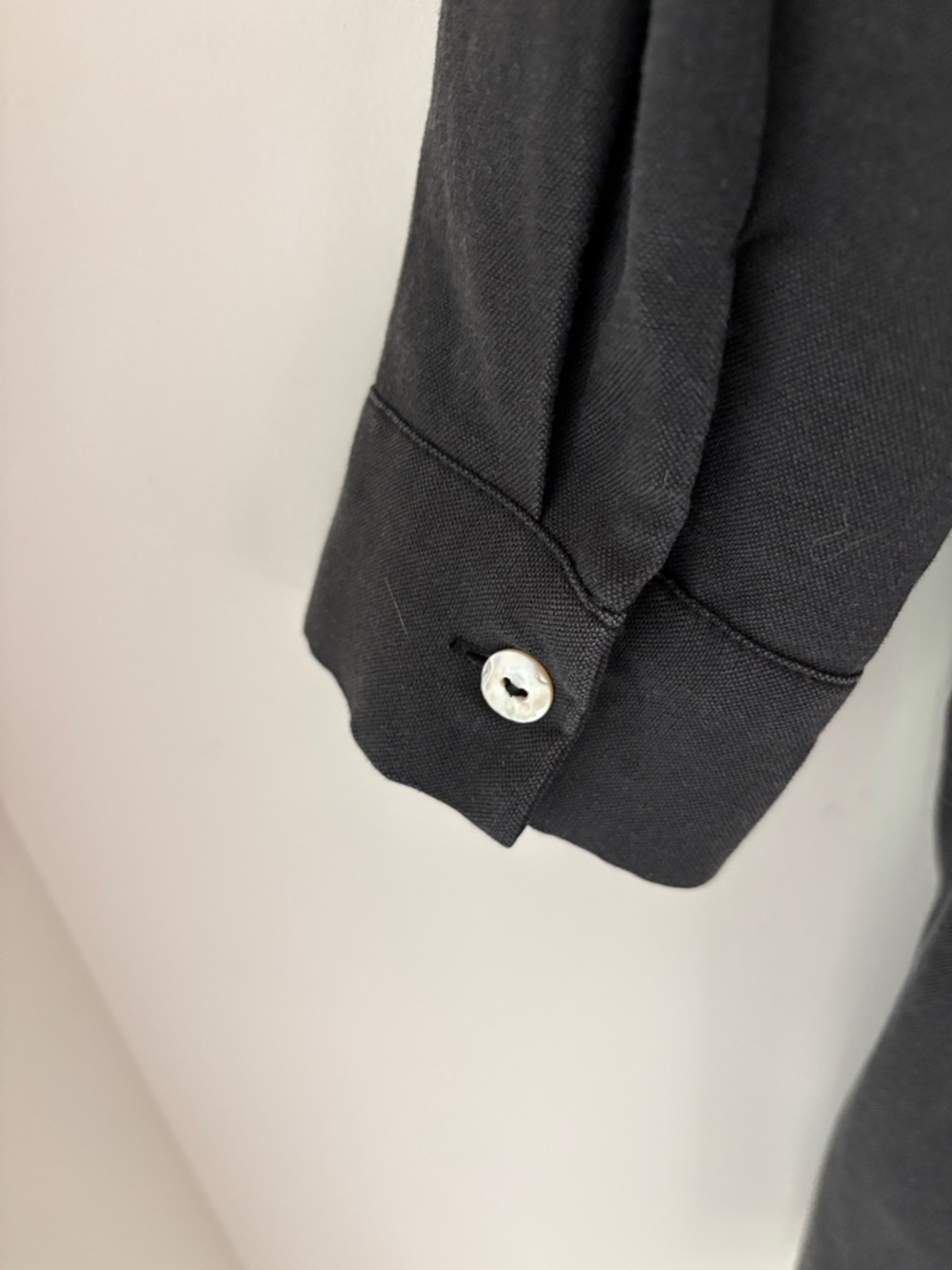 Tuckernuck Pomander Place Oxford Harris Shirt Dress in Black Pockets Size S - Picture 6 of 10